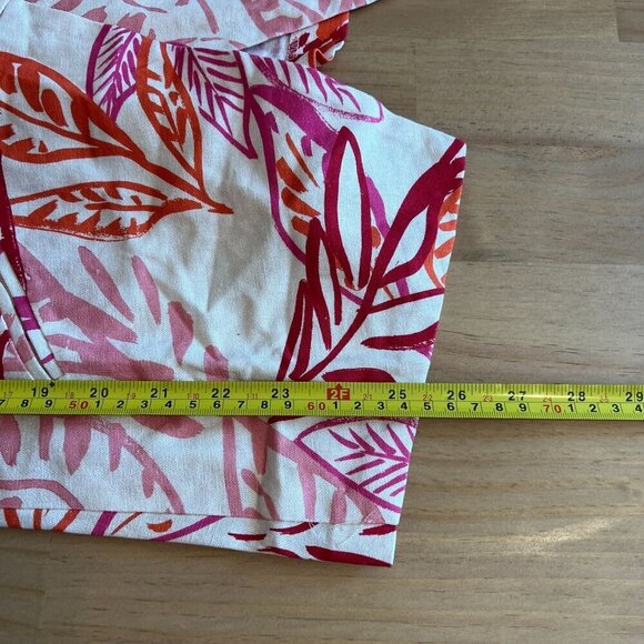 Lulus Tropical Open Front Blazer Small in Red Pink Linen Blend - Picture 6 of 7